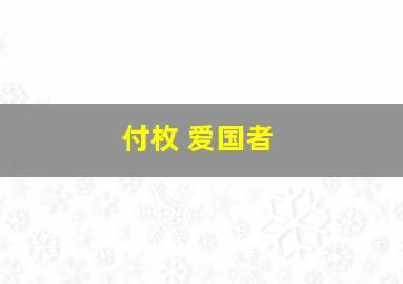 付枚 爱国者